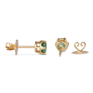Emerald Stud Earrings
