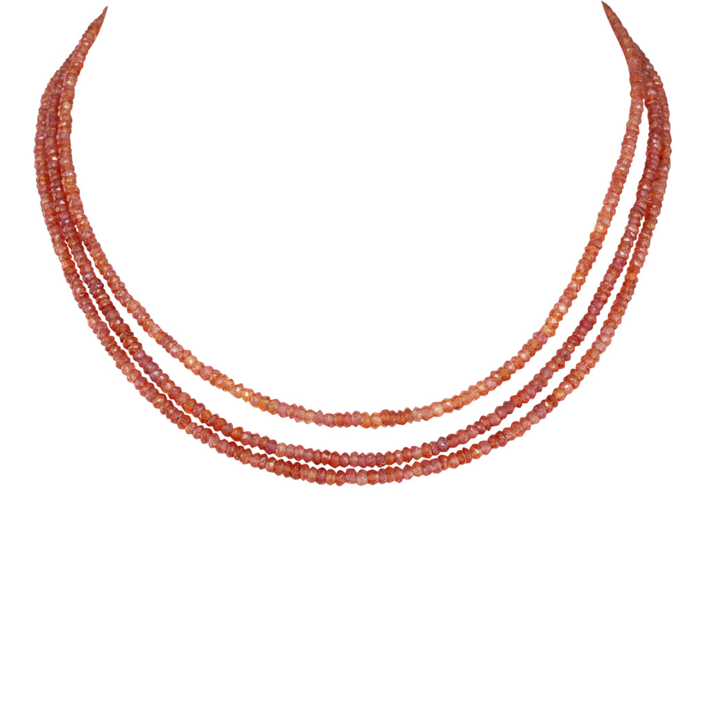 Three Strands Orange Sapphire