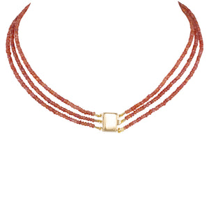Three Strands Orange Sapphire