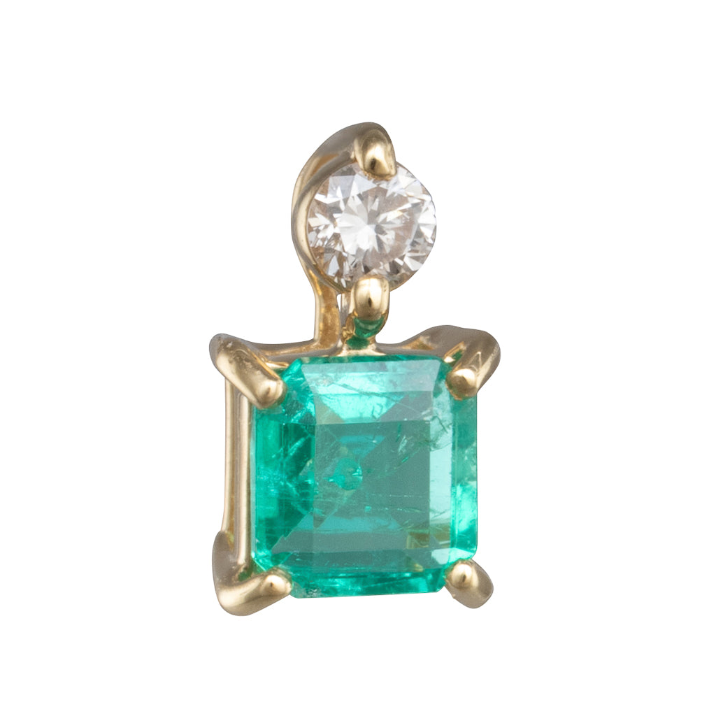 Emerald and Diamond Pendant
