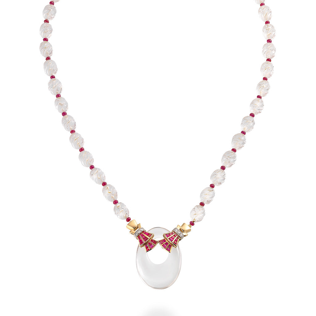 Rock Crystal Beaded Necklace