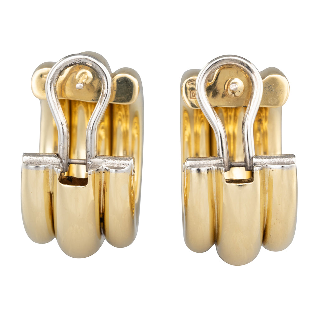 Wide Gold Hoop Earrings