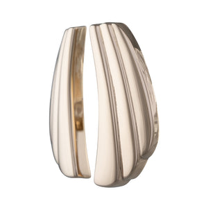 Large Gold Fan Earrings