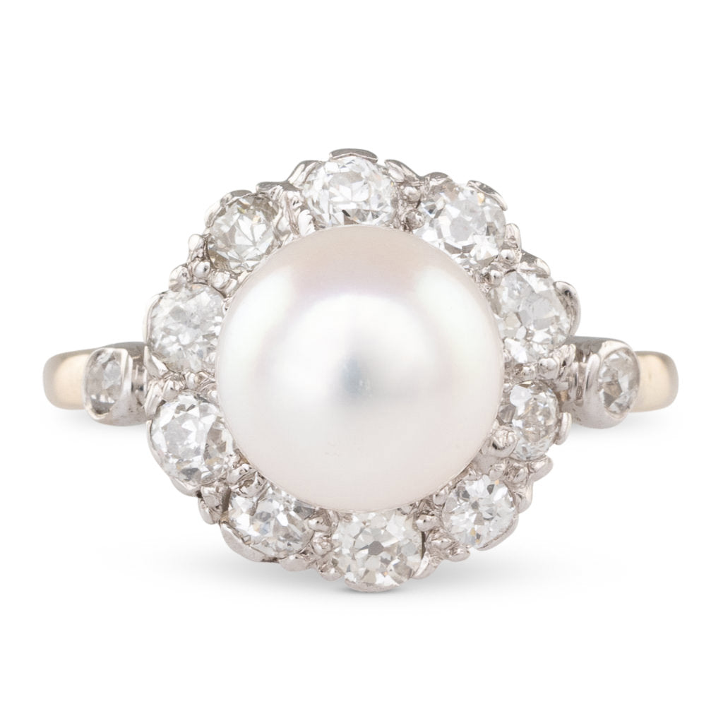 Antique Pearl and Diamond Ring