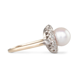 Antique Pearl and Diamond Ring