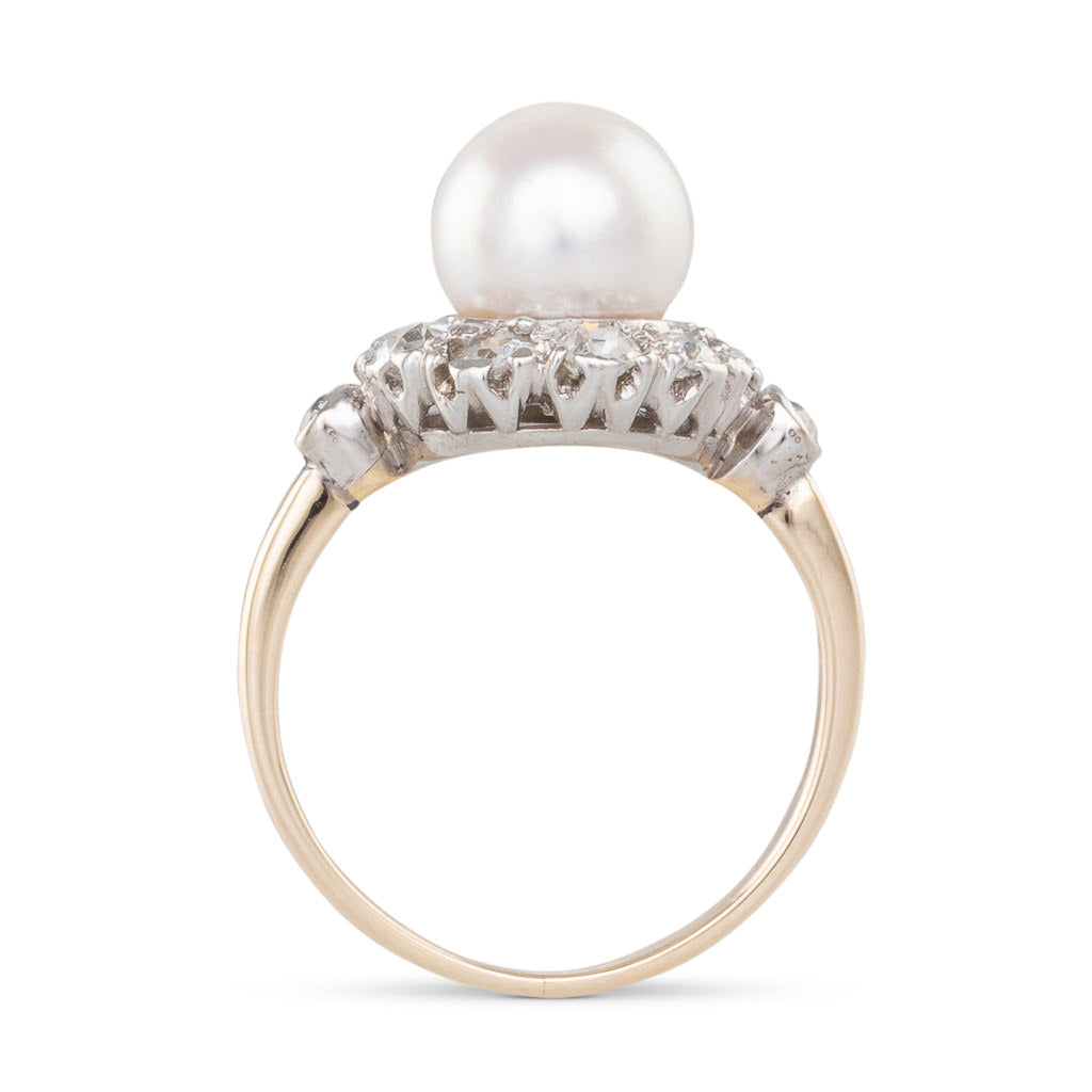 Antique Pearl and Diamond Ring