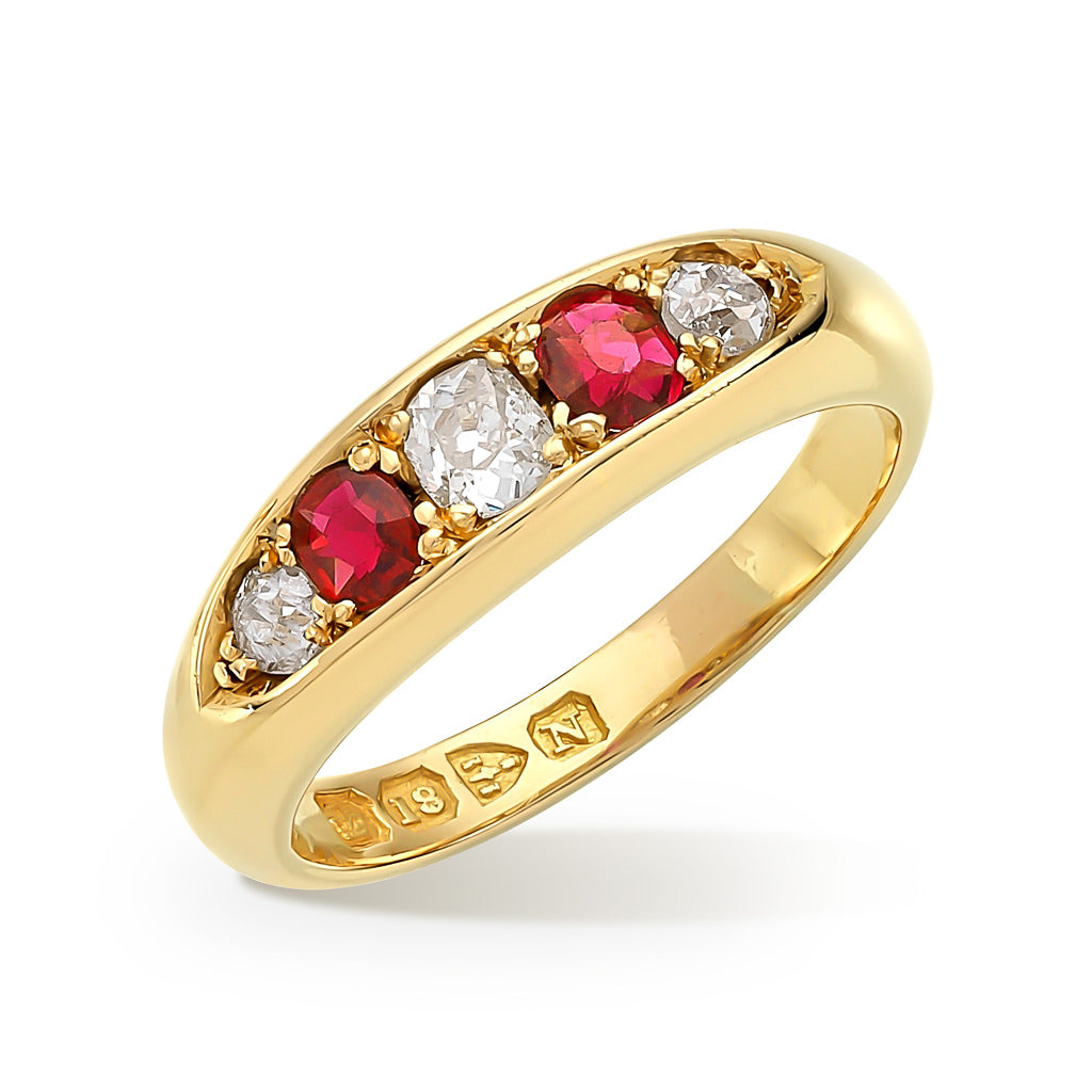 Antique Diamond and Ruby Ring