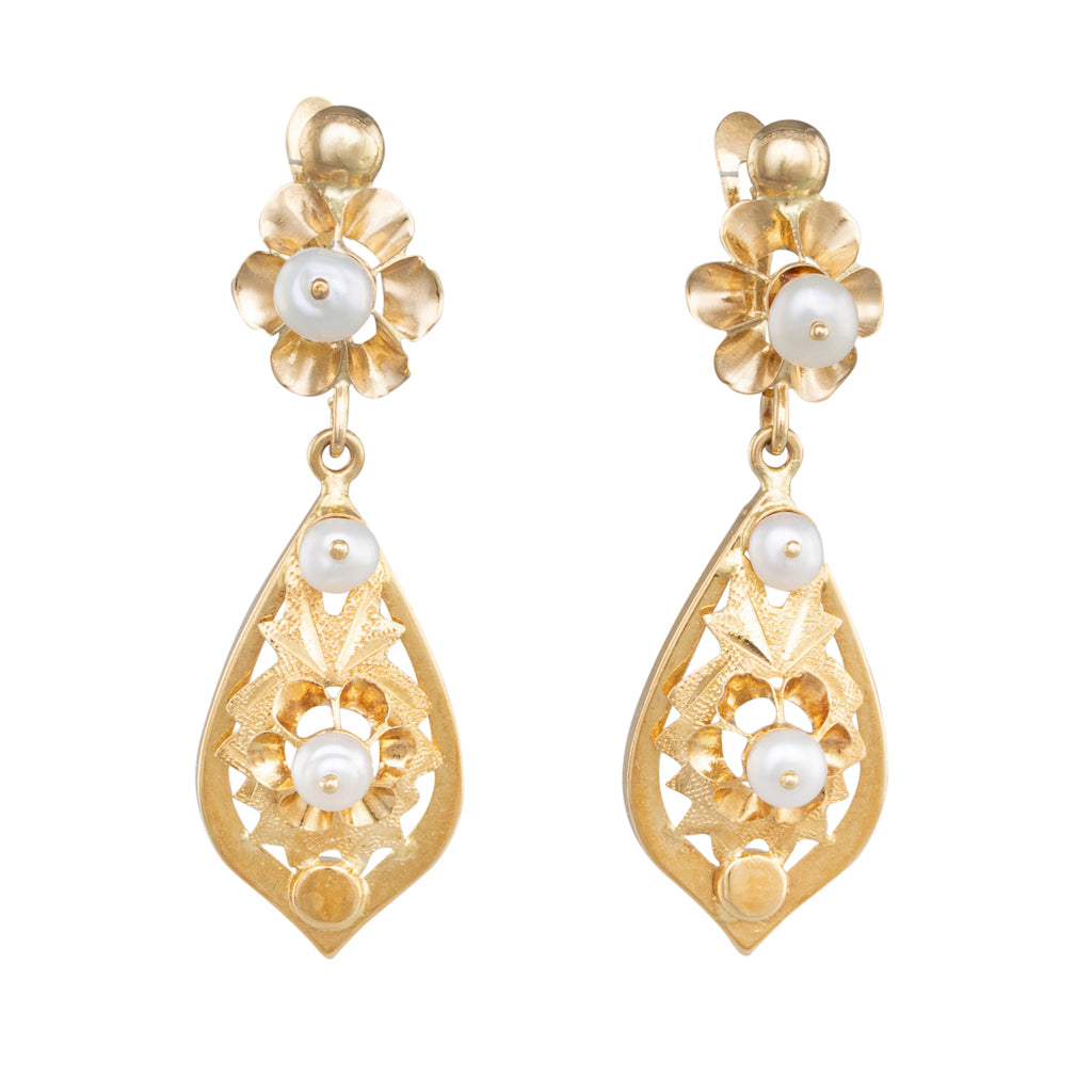 Antique Style Gold Earrings