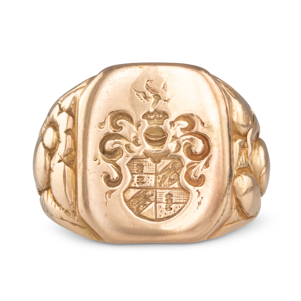 An Engraved Gold Signet Ring