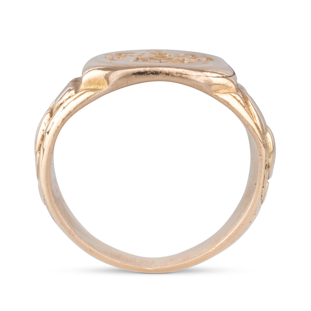 An Engraved Gold Signet Ring
