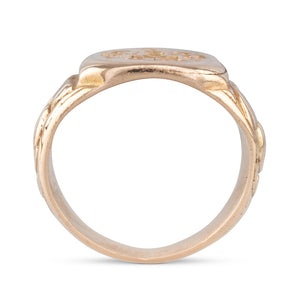 An Engraved Gold Signet Ring