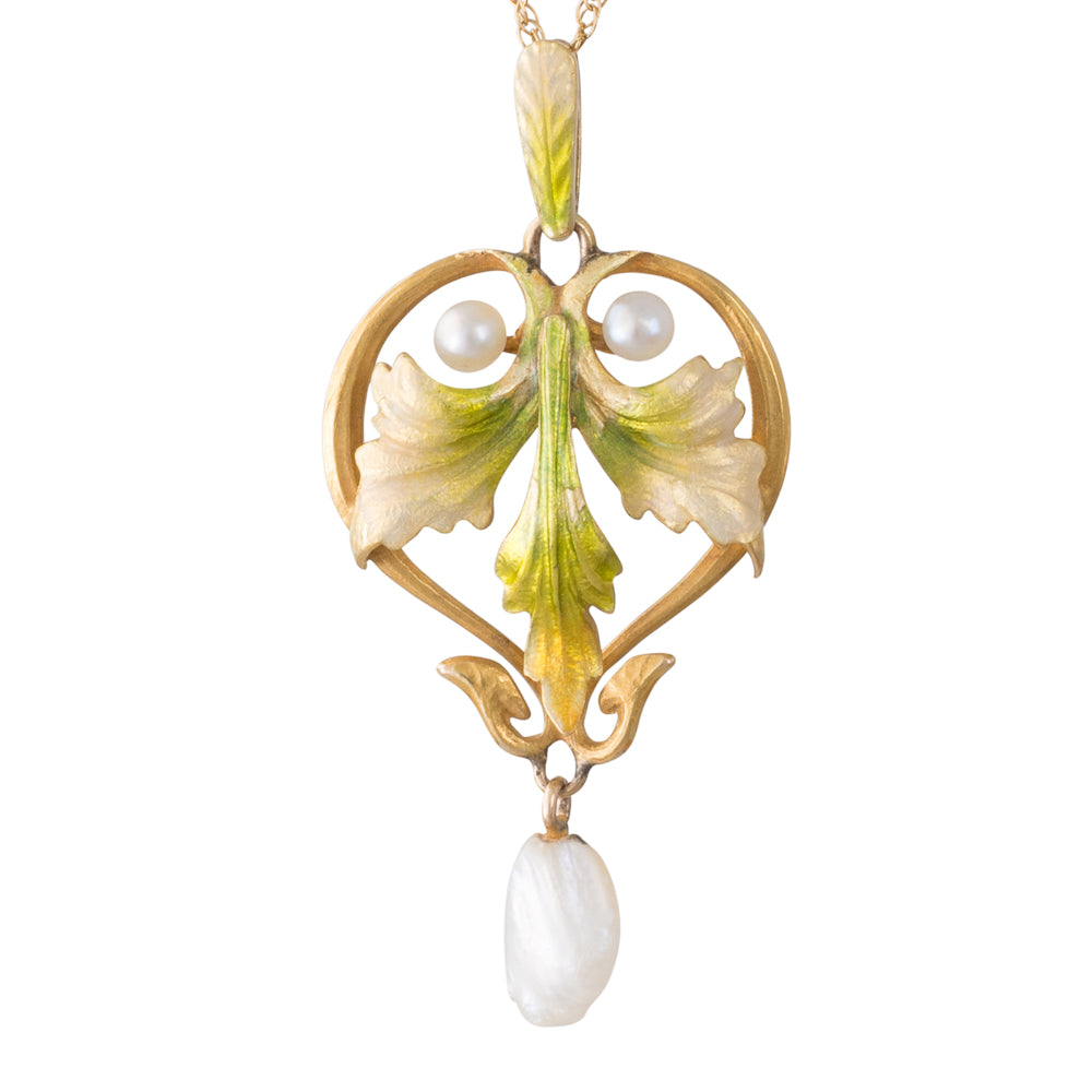 Art Nouveau Enamel Pendant