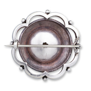 Victorian Domed Silver Brooch