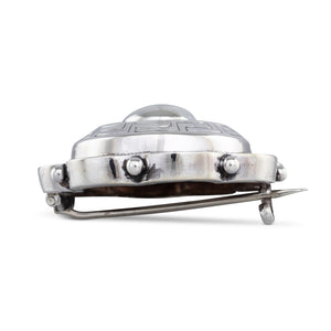 Victorian Domed Silver Brooch