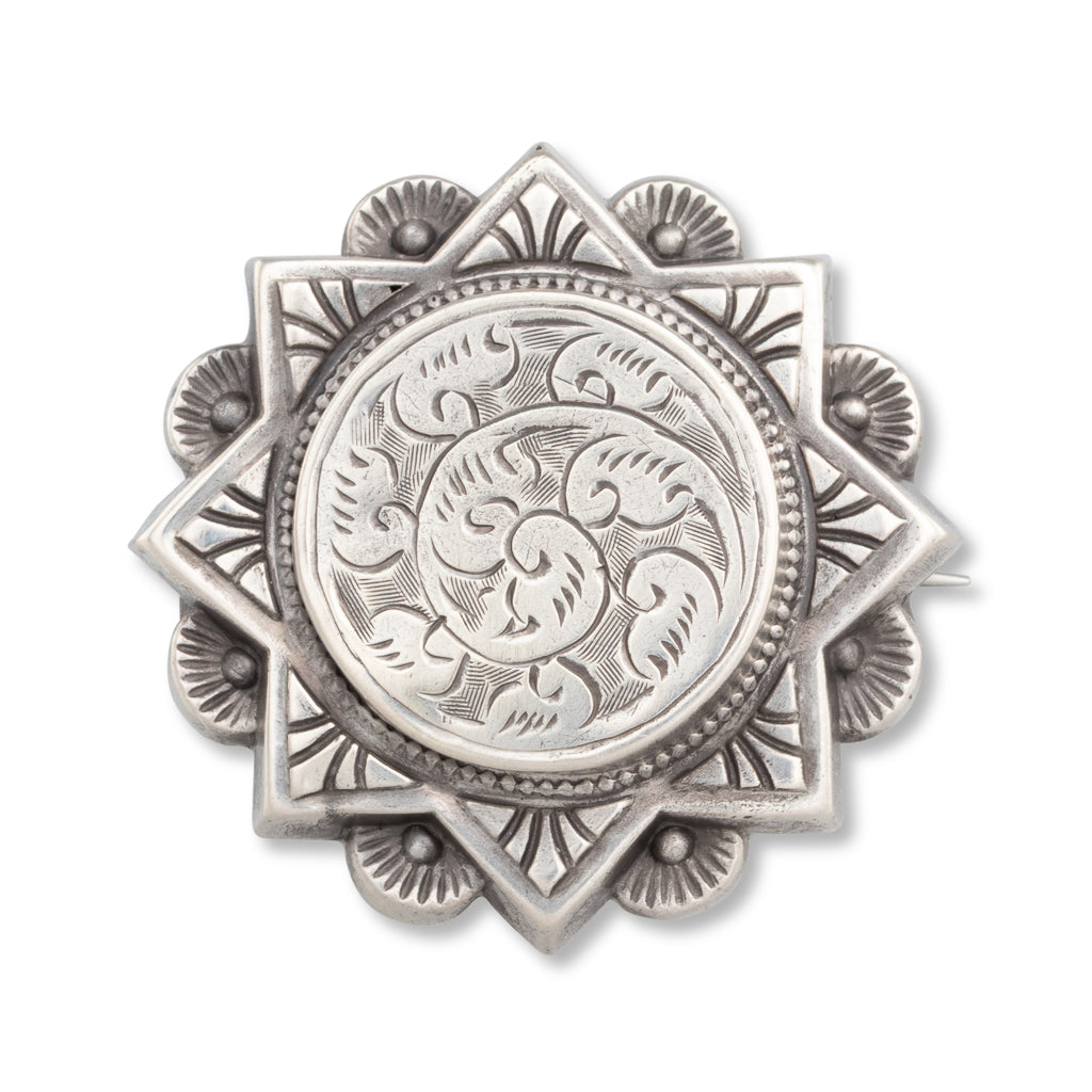 Victorian Silver Star Brooch