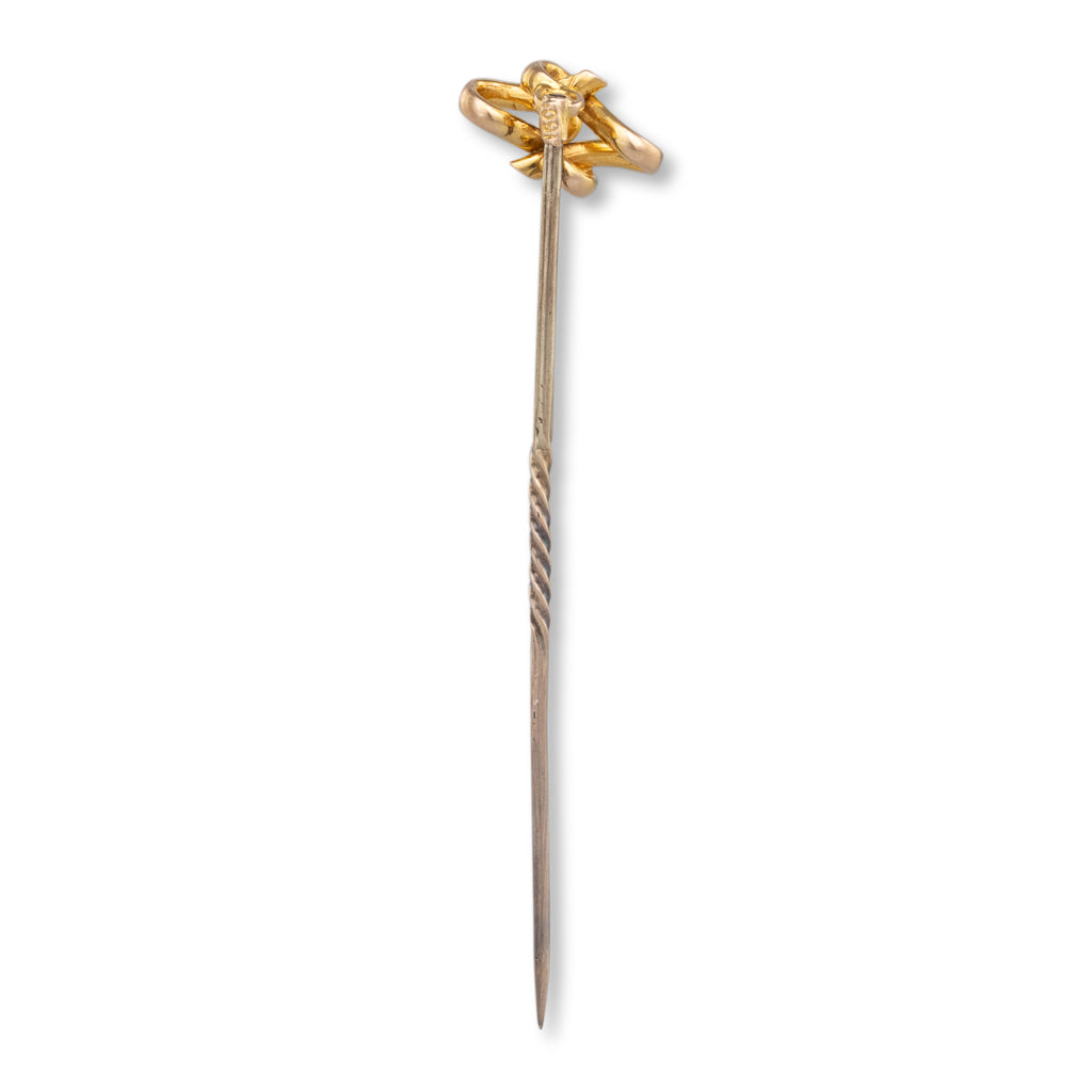 Gold and Seed Pearl Stick Pin
