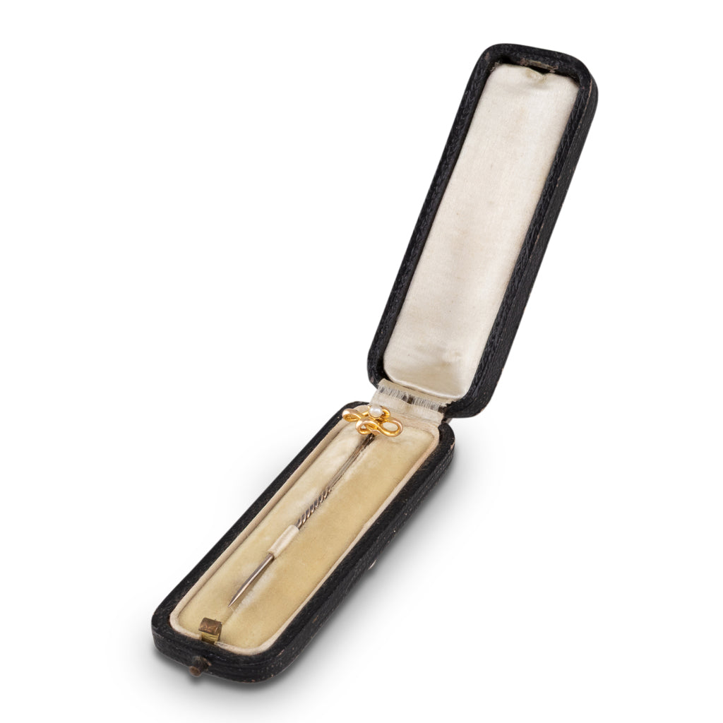 Gold and Seed Pearl Stick Pin