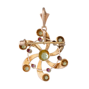 Edwardian Pinwheel Brooch/Pendant