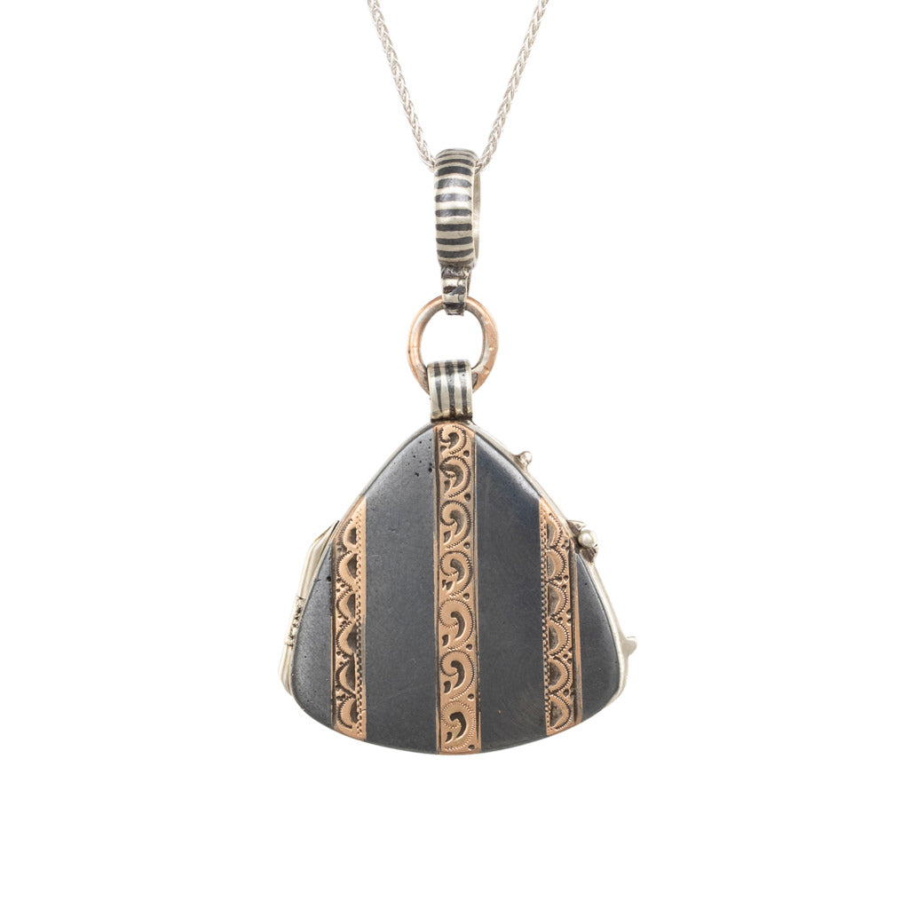 Triangular Niello Locket