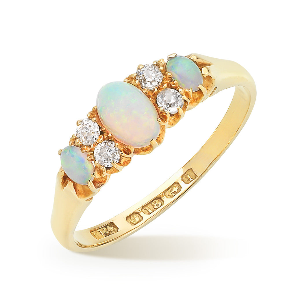 Opal and Diamond Ring