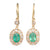 Emerald & Diamond Cluster Earrings