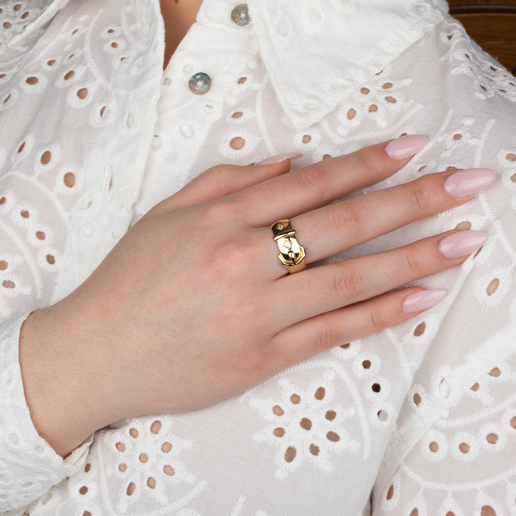 Diamond Buckle Ring