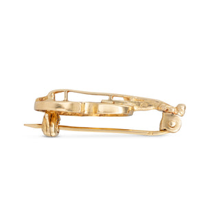 Gold Cello Brooch