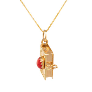 French Book Locket with Coral