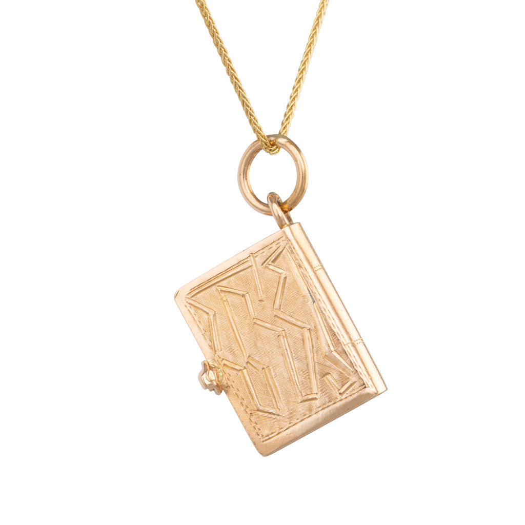 French Book Locket with Coral