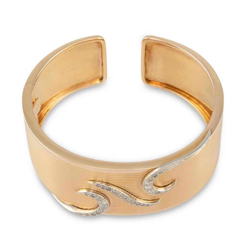 Cuff Bangle with Diamond Accents