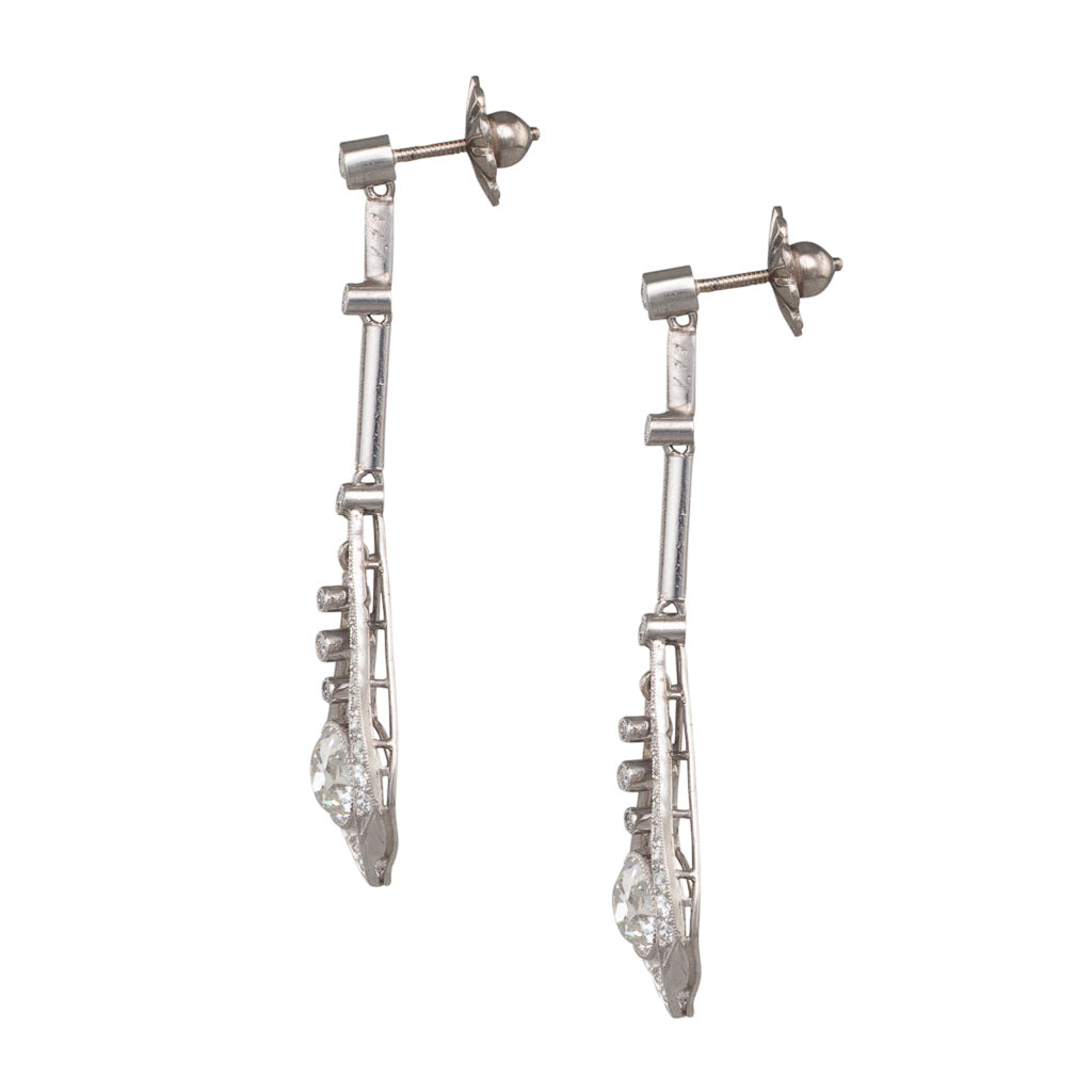 Art Deco Style Diamond Earrings
