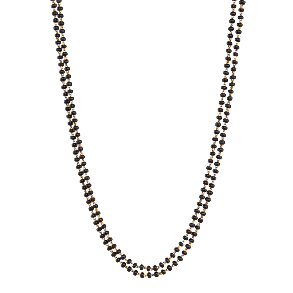 Victorian Onyx Bead Necklace