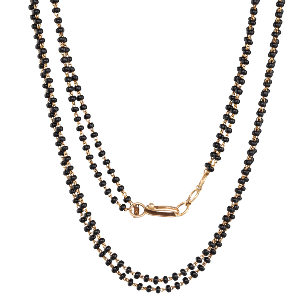 Victorian Onyx Bead Necklace