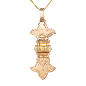 Antique Fleur de Lys Pendant