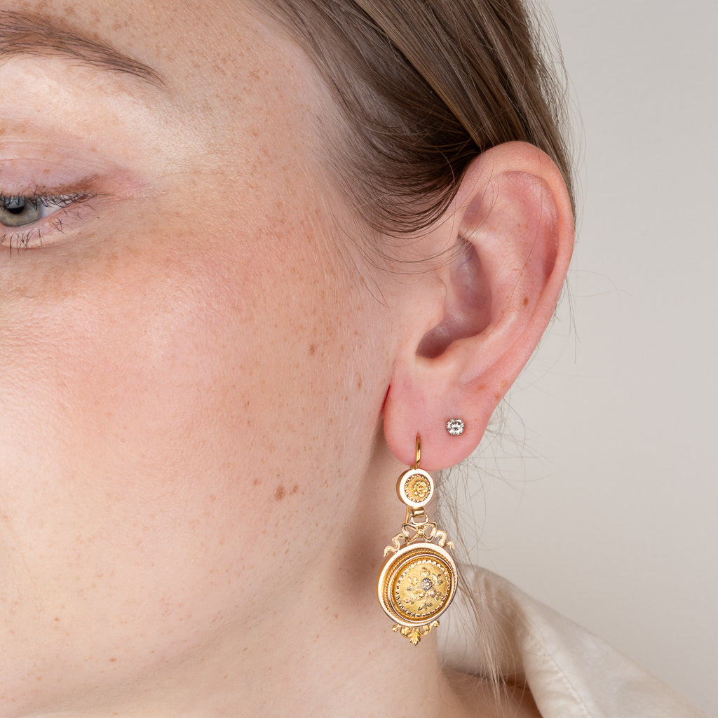 Multi Tone French Drop Earrings