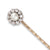 Pearl and Diamond Cluster Stick Pin