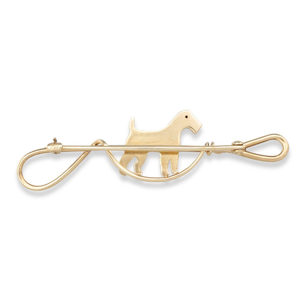 Hunting Dog Bar Brooch