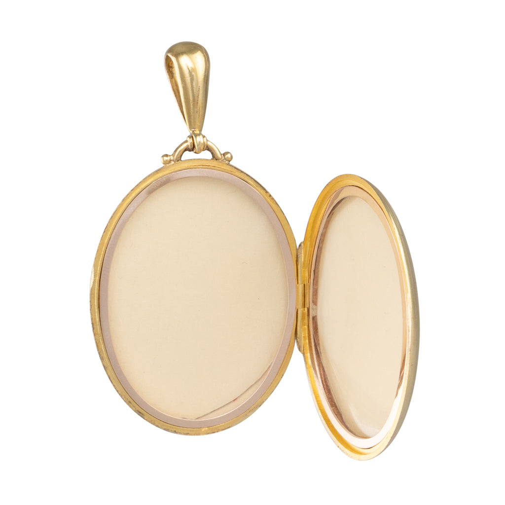 Antique Oval Locket With Diamond