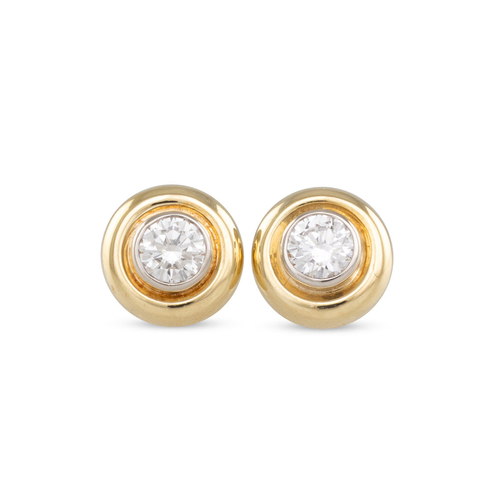 Bezel set Diamond Studs