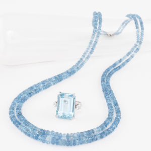Aquamarine & Diamond Ring