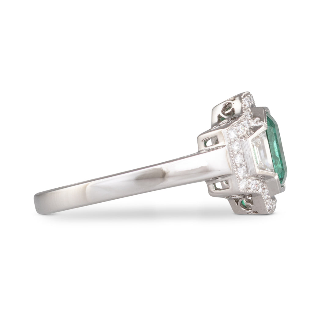 Zambian Emerald and Diamond Ring