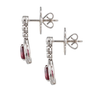 Unheated Ruby & Diamond Earrings