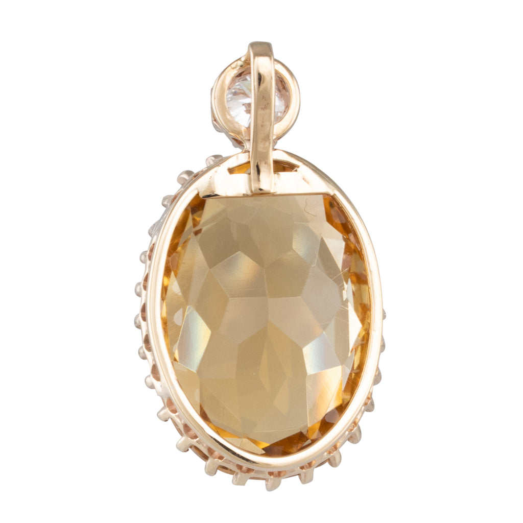 Citrine & Diamond Pendant