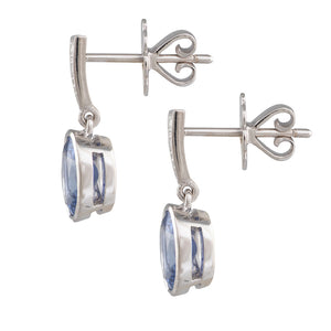 Sapphire and Diamond Drop Earrings