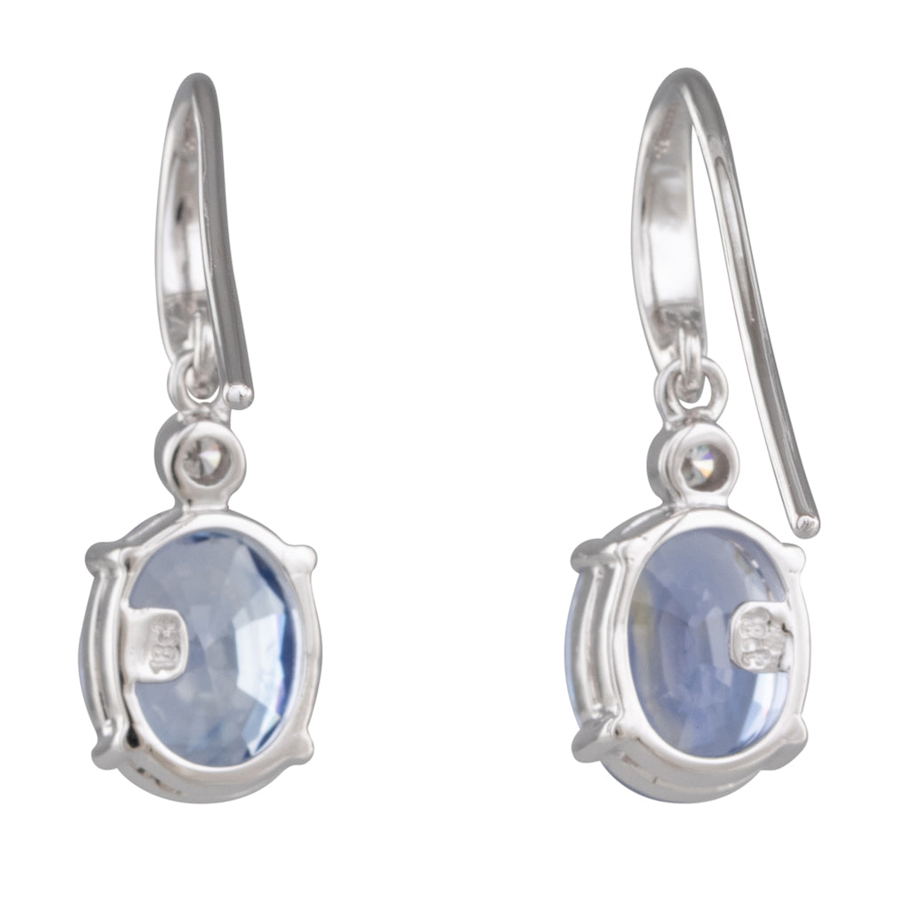 Sapphire and Diamond Drop Earrings