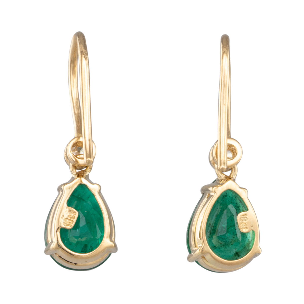 Emerald and Diamond Drop Earrings