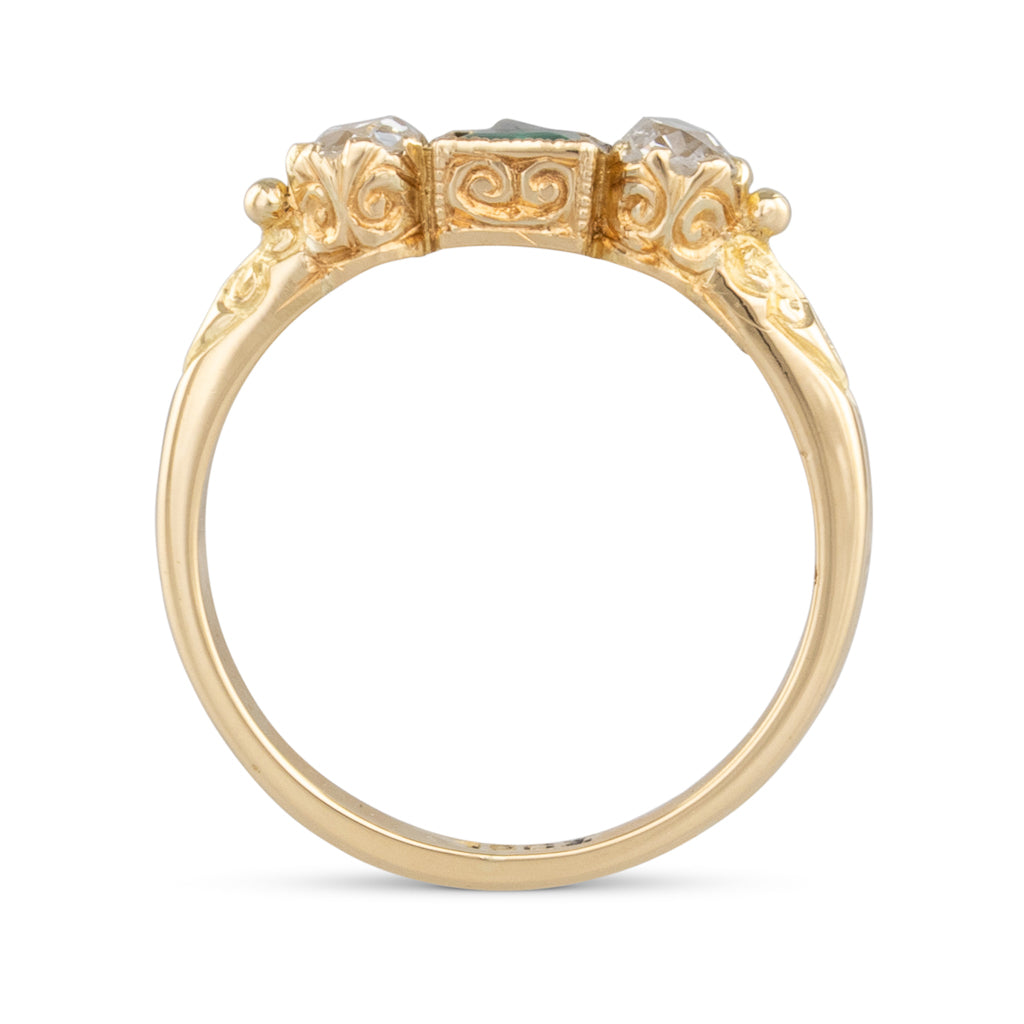 Victorian Emerald and Diamond Ring