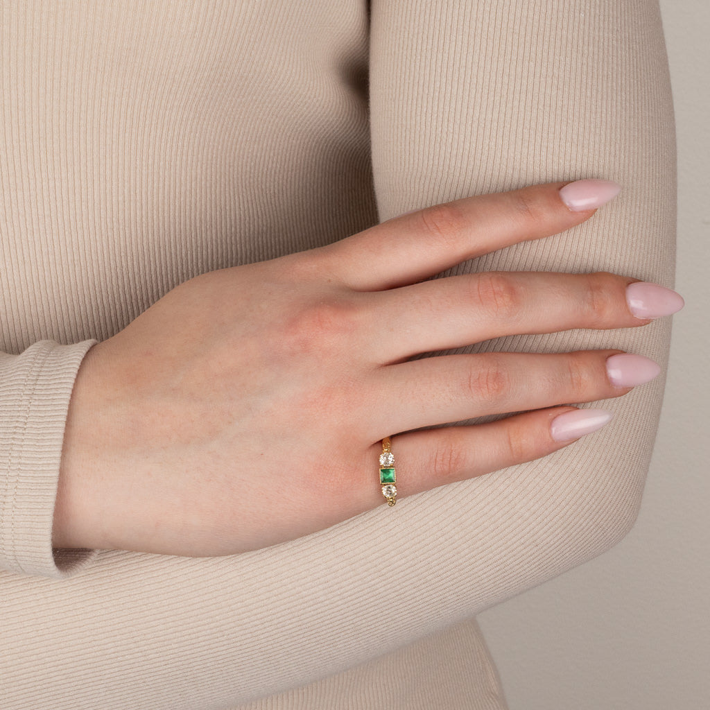 Victorian Emerald and Diamond Ring