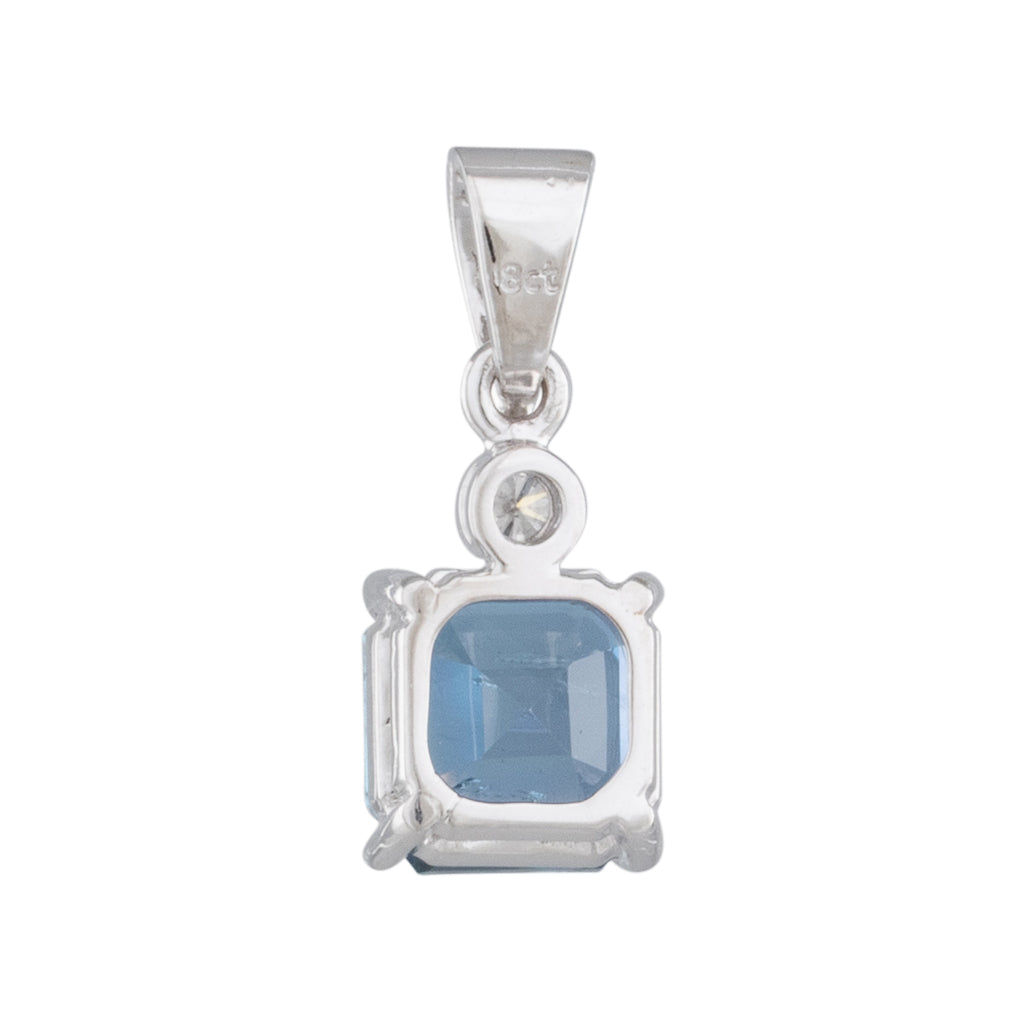 Aquamarine & Diamond Pendant