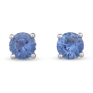 Round Sapphire Studs